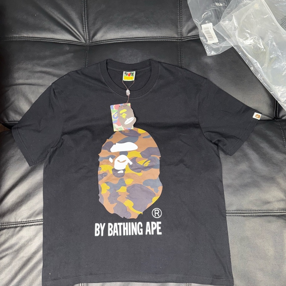 Bape Black Camo Ape Head Tee
